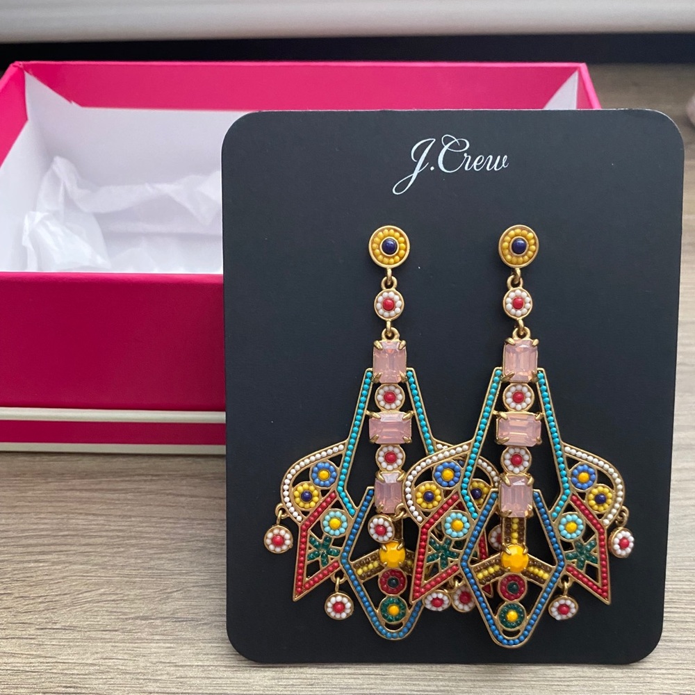 J. Crew Multicolored Dangling Earrings